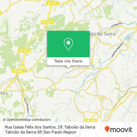 Rua Izaias Félix dos Santos, 28, Taboão da Serra Taboão da Serra-SP map