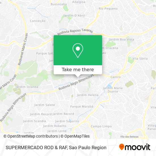 Mapa SUPERMERCADO ROD & RAF