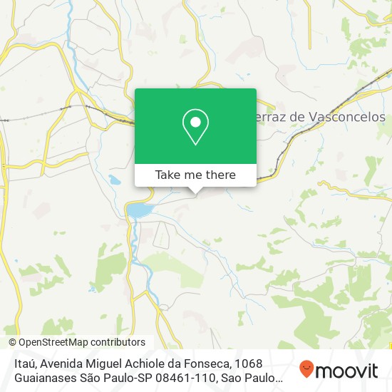 Mapa Itaú, Avenida Miguel Achiole da Fonseca, 1068 Guaianases São Paulo-SP 08461-110