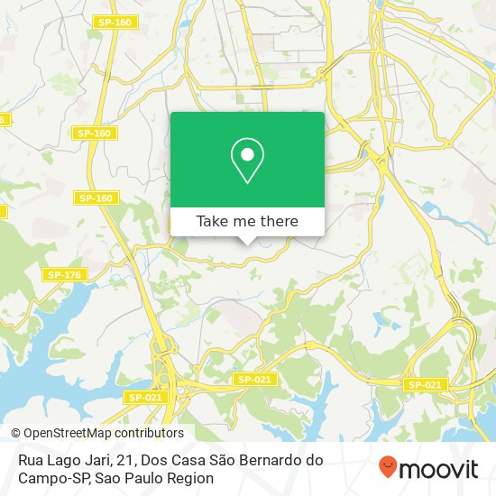 Rua Lago Jari, 21, Dos Casa São Bernardo do Campo-SP map