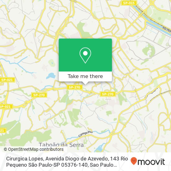 Mapa Cirurgica Lopes, Avenida Diogo de Azevedo, 143 Rio Pequeno São Paulo-SP 05376-140