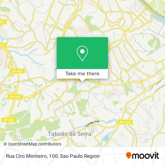 Mapa Rua Ciro Monteiro, 100