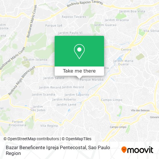 Bazar Beneficente Igreja Pentecostal map