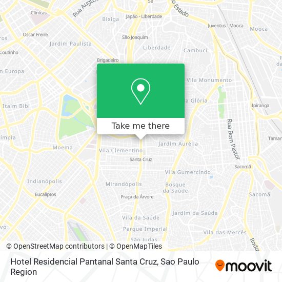 Hotel Residencial Pantanal Santa Cruz map