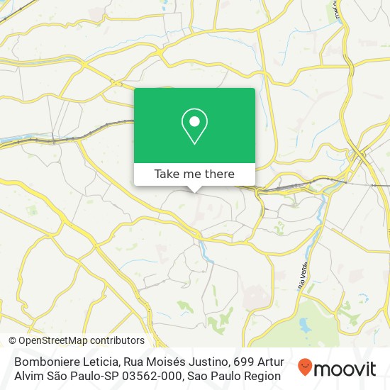 Bomboniere Leticia, Rua Moisés Justino, 699 Artur Alvim São Paulo-SP 03562-000 map