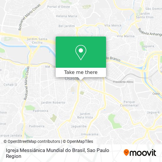 Mapa Igreja Messiânica Mundial do Brasil