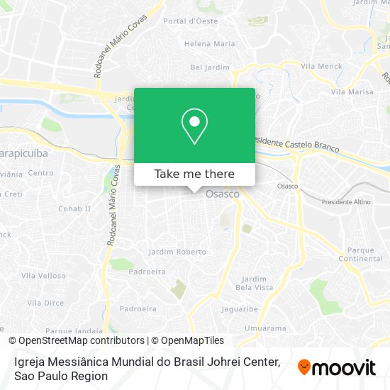 Mapa Igreja Messiânica Mundial do Brasil Johrei Center