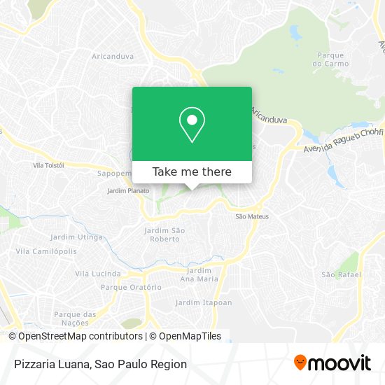 Mapa Pizzaria Luana