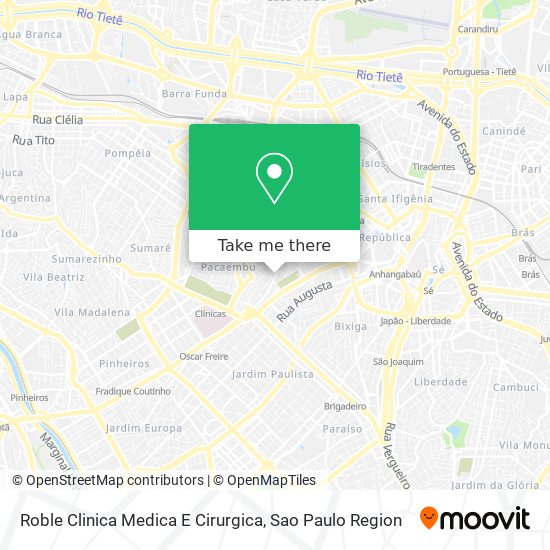 Roble Clinica Medica E Cirurgica map