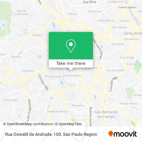 Rua Oswald de Andrade, 100 map