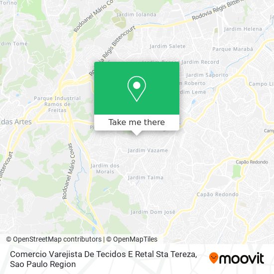 Comercio Varejista De Tecidos E Retal Sta Tereza map