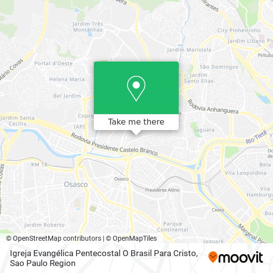 Igreja Evangélica Pentecostal O Brasil Para Cristo map