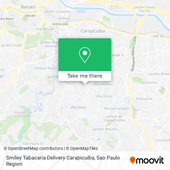 Smiley Tabacaria Delivery Carapicuiba map