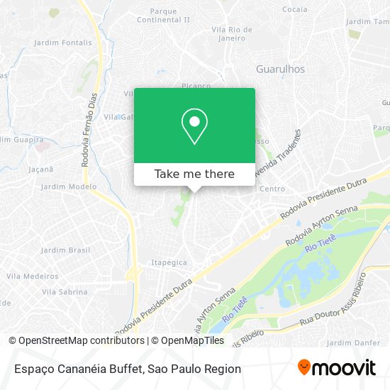 Espaço Cananéia Buffet map