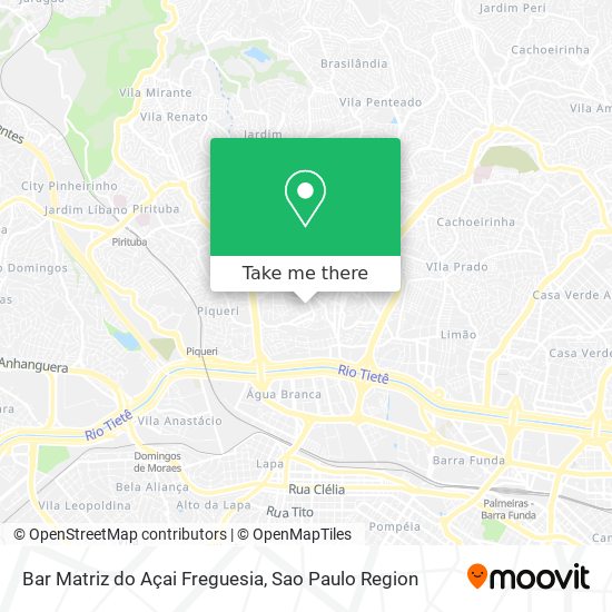 Mapa Bar Matriz do Açai Freguesia