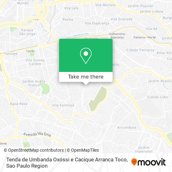 Tenda de Umbanda Oxóssi e Cacique Arranca Toco map