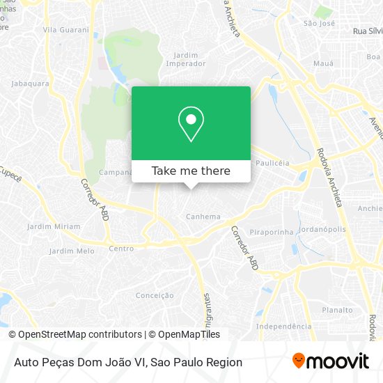 Mapa Auto Peças Dom João VI