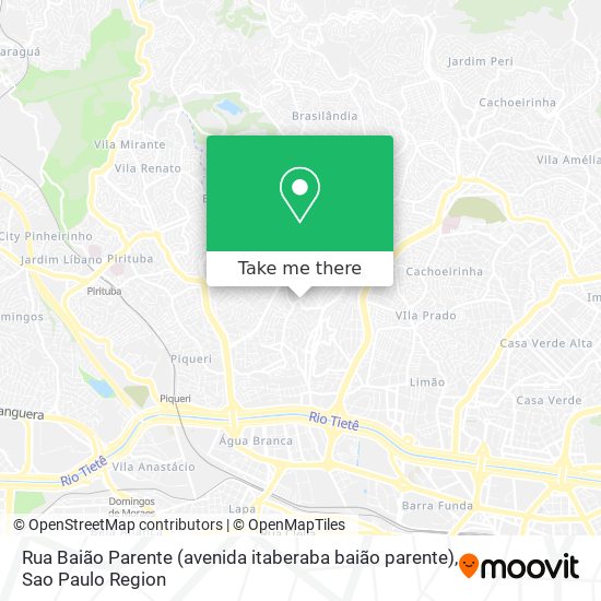 Mapa Rua Baião Parente (avenida itaberaba baião parente)