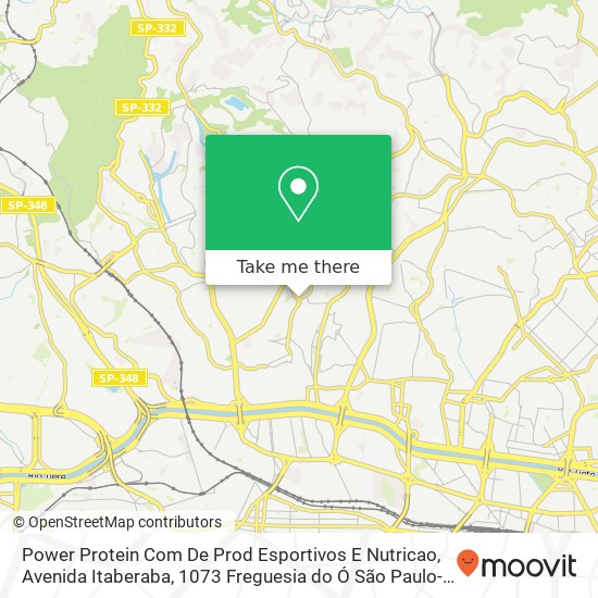 Power Protein Com De Prod Esportivos E Nutricao, Avenida Itaberaba, 1073 Freguesia do Ó São Paulo-SP 02734-000 map