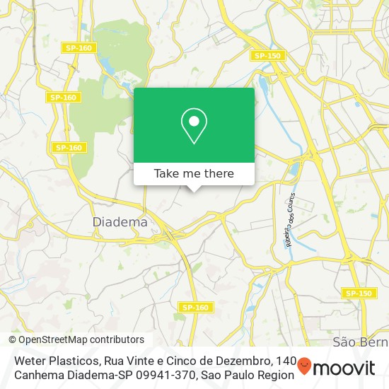 Weter Plasticos, Rua Vinte e Cinco de Dezembro, 140 Canhema Diadema-SP 09941-370 map