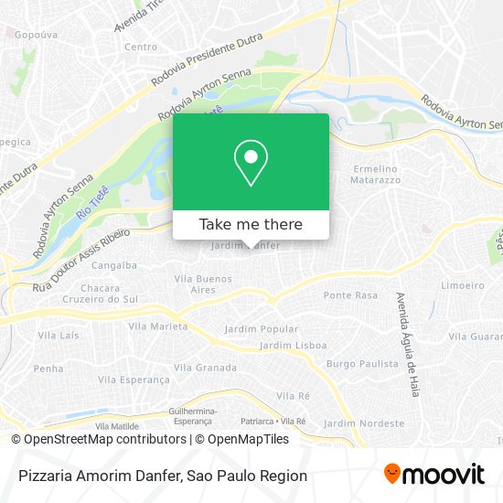 Mapa Pizzaria Amorim Danfer