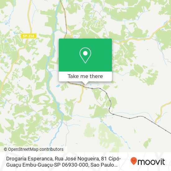 Drogaria Esperanca, Rua José Nogueira, 81 Cipó-Guaçu Embu-Guaçu-SP 06930-000 map