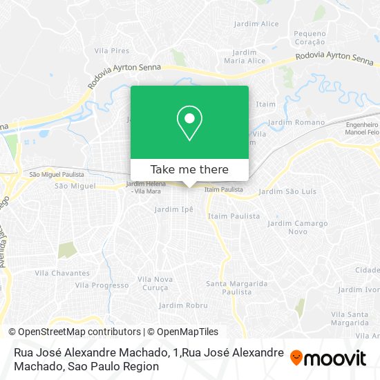 Mapa Rua José Alexandre Machado, 1,Rua José Alexandre Machado