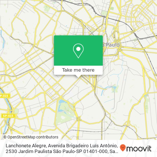 Lanchonete Alegre, Avenida Brigadeiro Luís Antônio, 2530 Jardim Paulista São Paulo-SP 01401-000 map