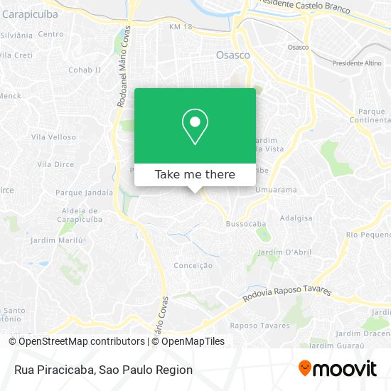 Rua Piracicaba map