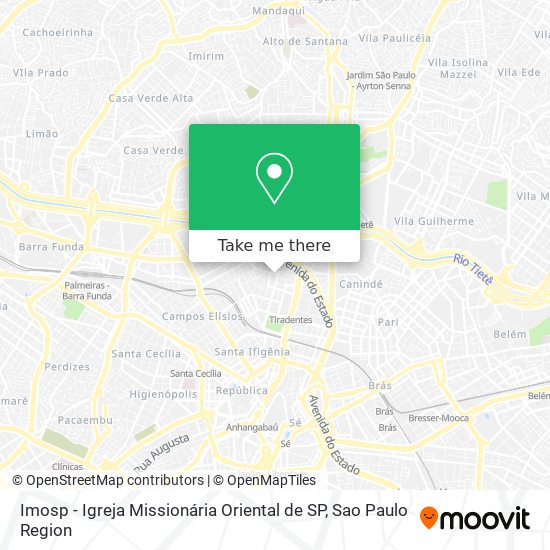 Mapa Imosp - Igreja Missionária Oriental de SP