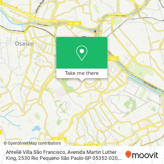 Ahteliê Villa São Francisco, Avenida Martin Luther King, 2530 Rio Pequeno São Paulo-SP 05352-020 map