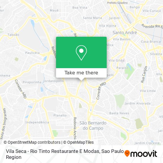 Mapa Vila Seca - Rio Tinto Restaurante E Modas