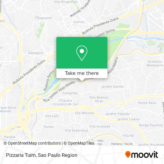 Mapa Pizzaria Tuim