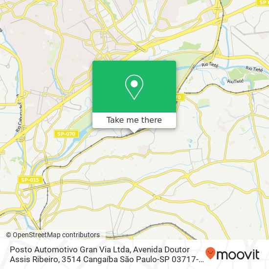 Posto Automotivo Gran Via Ltda, Avenida Doutor Assis Ribeiro, 3514 Cangaíba São Paulo-SP 03717-004 map