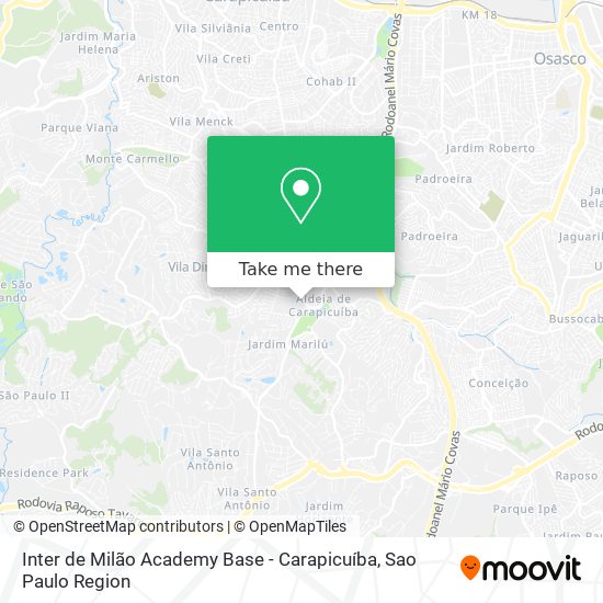 Inter de Milão Academy Base - Carapicuíba map