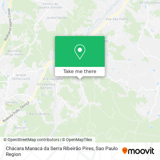 Chácara Manacá da Serra Ribeirão Pires map