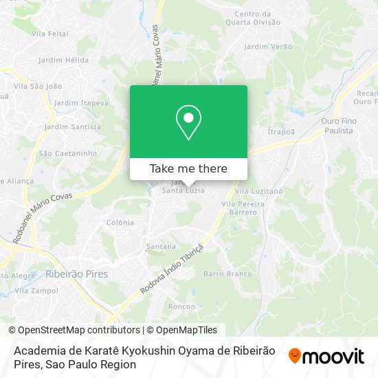 Academia de Karatê Kyokushin Oyama de Ribeirão Pires map