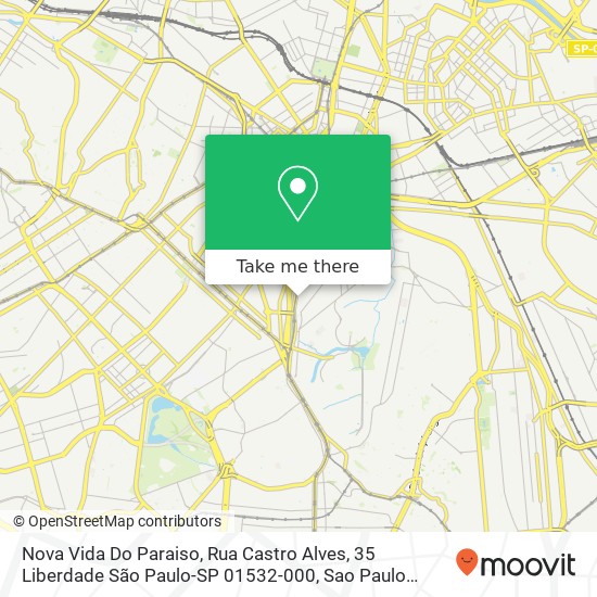 Mapa Nova Vida Do Paraiso, Rua Castro Alves, 35 Liberdade São Paulo-SP 01532-000