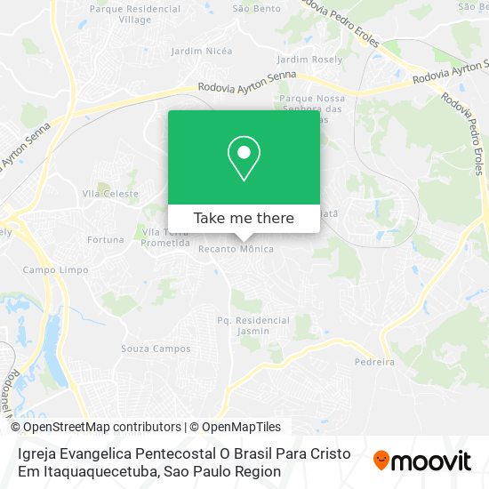 Igreja Evangelica Pentecostal O Brasil Para Cristo Em Itaquaquecetuba map