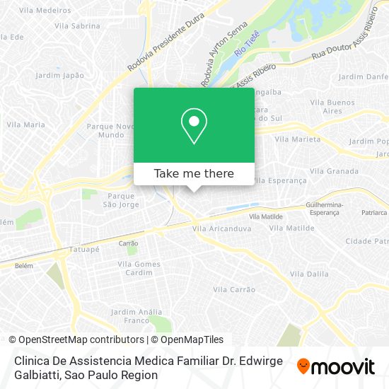 Clinica De Assistencia Medica Familiar Dr. Edwirge Galbiatti map