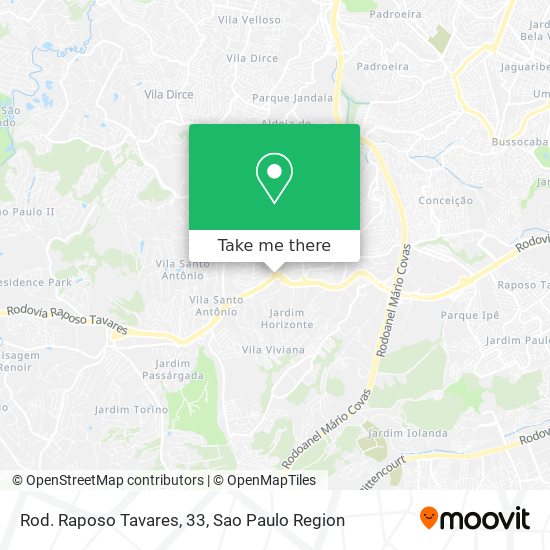 Rod. Raposo Tavares, 33 map