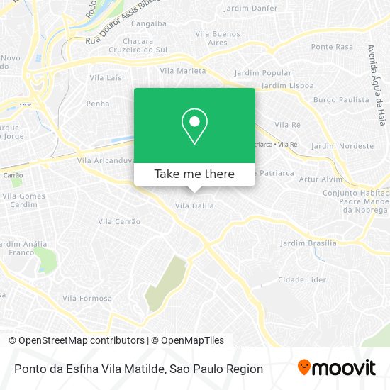 Ponto da Esfiha Vila Matilde map
