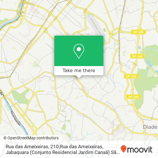 Mapa Rua das Ameixeiras, 210,Rua das Ameixeiras, Jabaquara (Conjunto Residencial Jardim Canaã) São Paulo-SP