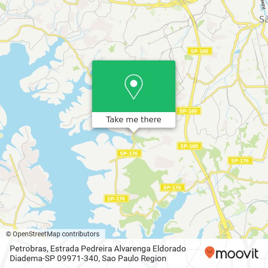 Mapa Petrobras, Estrada Pedreira Alvarenga Eldorado Diadema-SP 09971-340