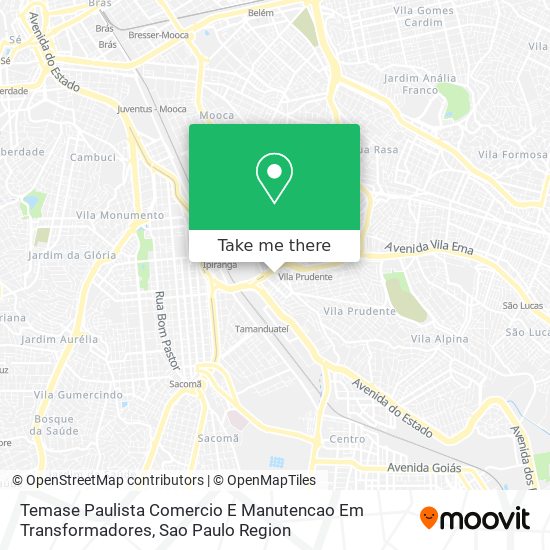 Temase Paulista Comercio E Manutencao Em Transformadores map