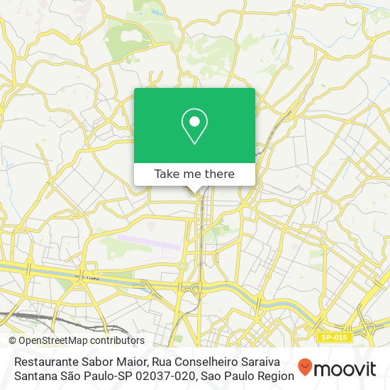 Restaurante Sabor Maior, Rua Conselheiro Saraiva Santana São Paulo-SP 02037-020 map