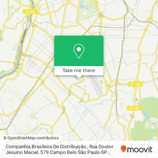 Companhia Brasileira De Distribuição., Rua Doutor Jesuíno Maciel, 579 Campo Belo São Paulo-SP 04615-006 map
