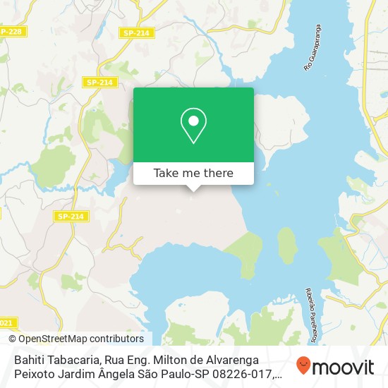 Mapa Bahiti Tabacaria, Rua Eng. Milton de Alvarenga Peixoto Jardim Ângela São Paulo-SP 08226-017