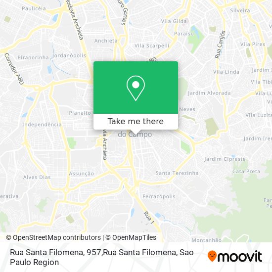 Rua Santa Filomena, 957,Rua Santa Filomena map