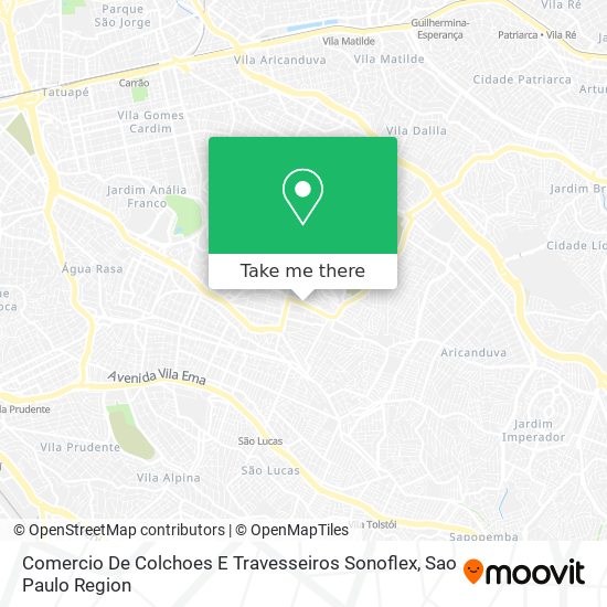 Comercio De Colchoes E Travesseiros Sonoflex map